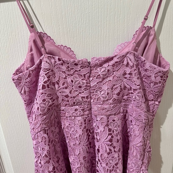 J. Crew Guipure Pastel Purple Eyelet Lace Spaghetti Strap Dress - Picture 13 of 15